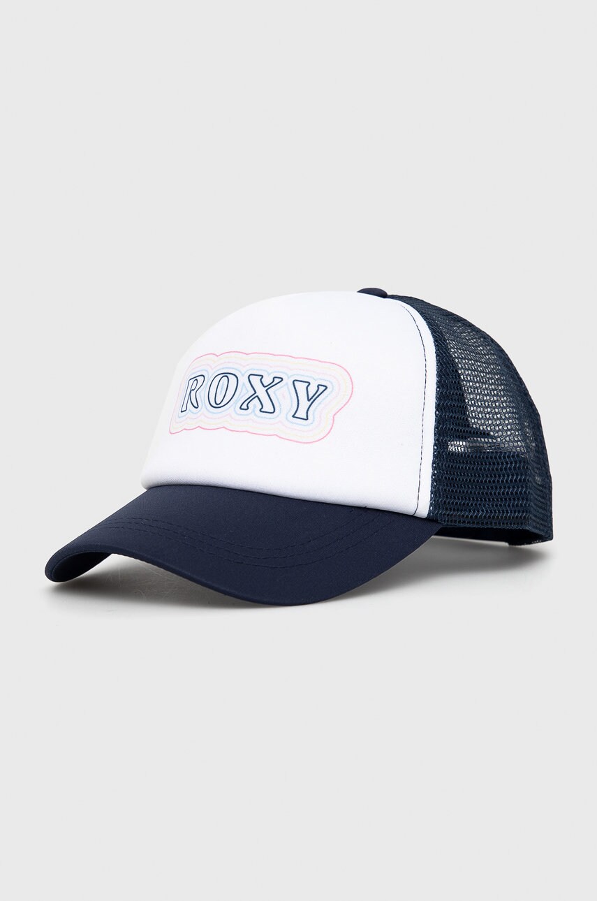 

Шапка Roxy в тъмносиньо с десен, Тъмносин