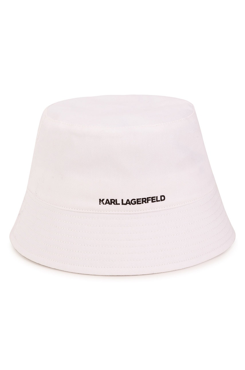 

Дитячий капелюх Karl Lagerfeld колір білий з бавовни