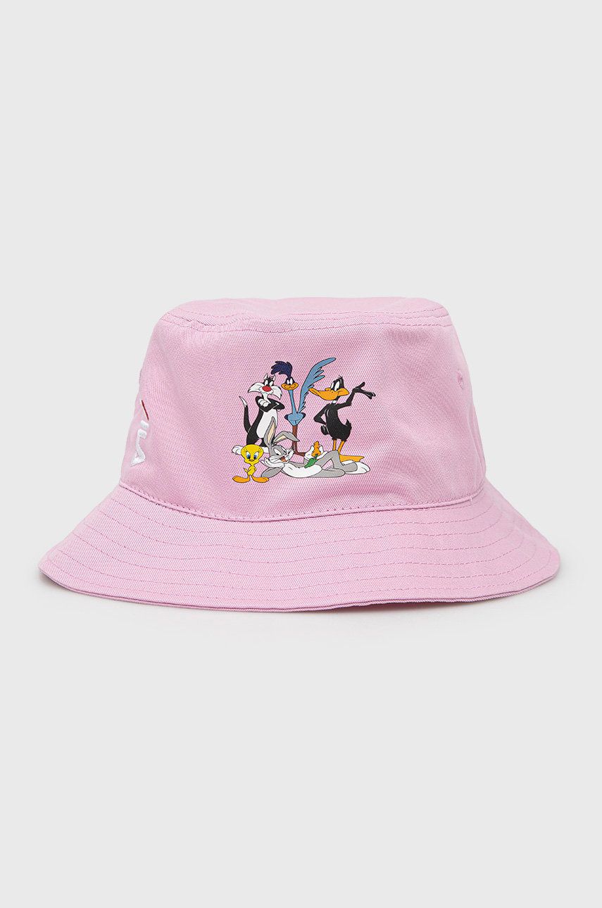 Fila kapelusz bawełniany kolor różowy bawełniany