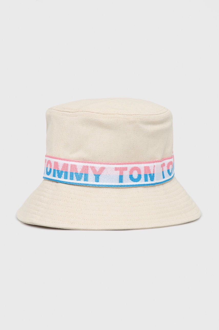 

Бавовняний капелюх Tommy Hilfiger колір бежевий з бавовни