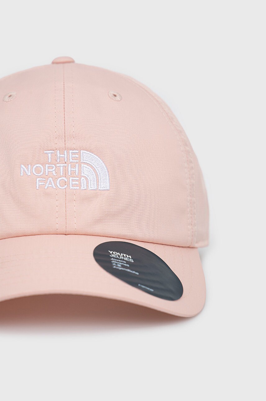 

Дитяча кепка The North Face колір рожевий з аплікацією