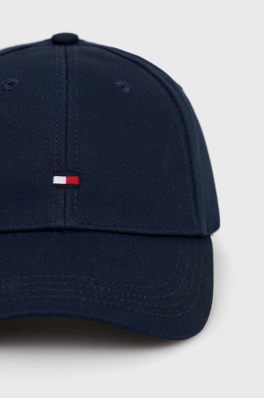 

Детская хлопковая кепка Tommy Hilfiger цвет синий