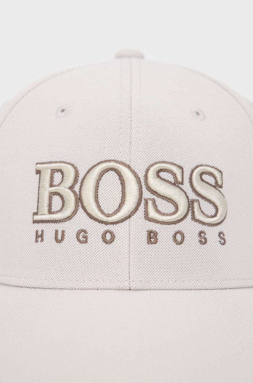 

Кепка Boss Boss Athleisure цвет бежевый гладкая