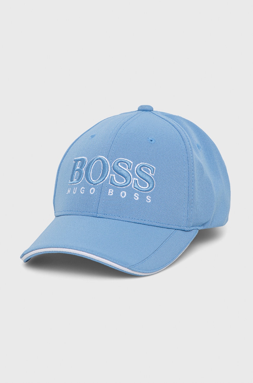 

Шапка Boss Boss Athleisure с изчистен дизайн, Син