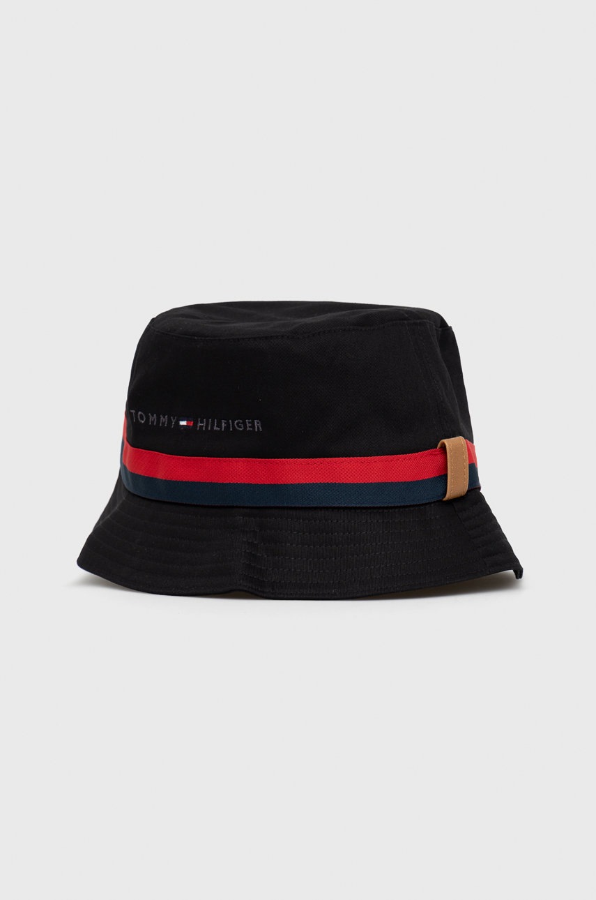 

Бавовняний капелюх Tommy Hilfiger колір чорний з бавовни