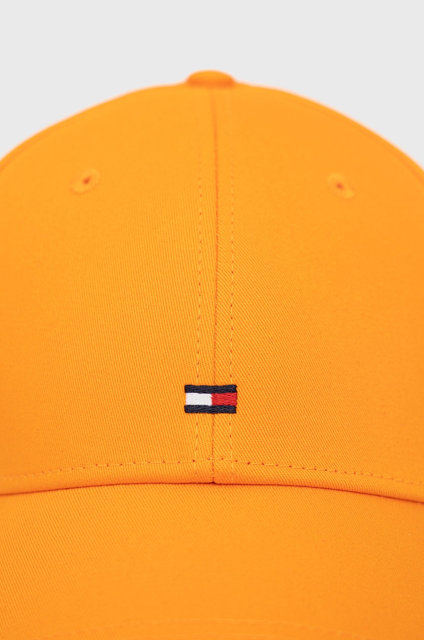 

Хлопковая кепка Tommy Hilfiger цвет оранжевый однотонная