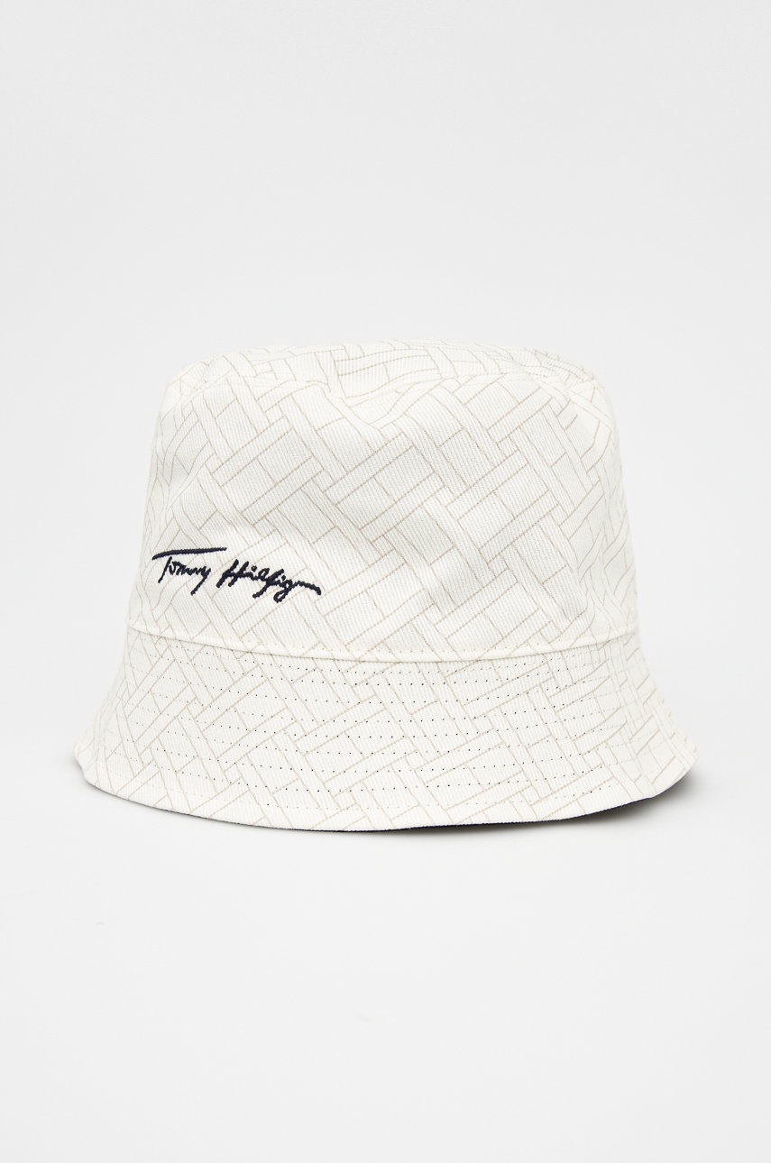 

Памучна капела с две лица Tommy Hilfiger в бежово от памук, Бежов