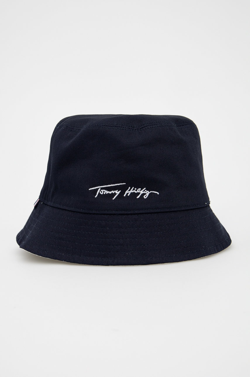 

Двухсторонняя хлопковая шляпа Tommy Hilfiger цвет бежевый хлопковый
