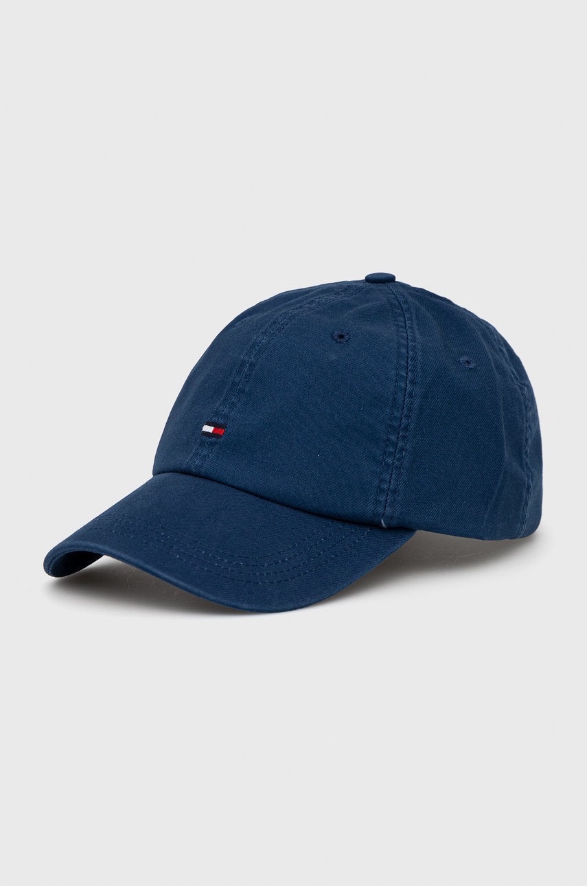

Шапка Tommy Hilfiger с изчистен дизайн, Син