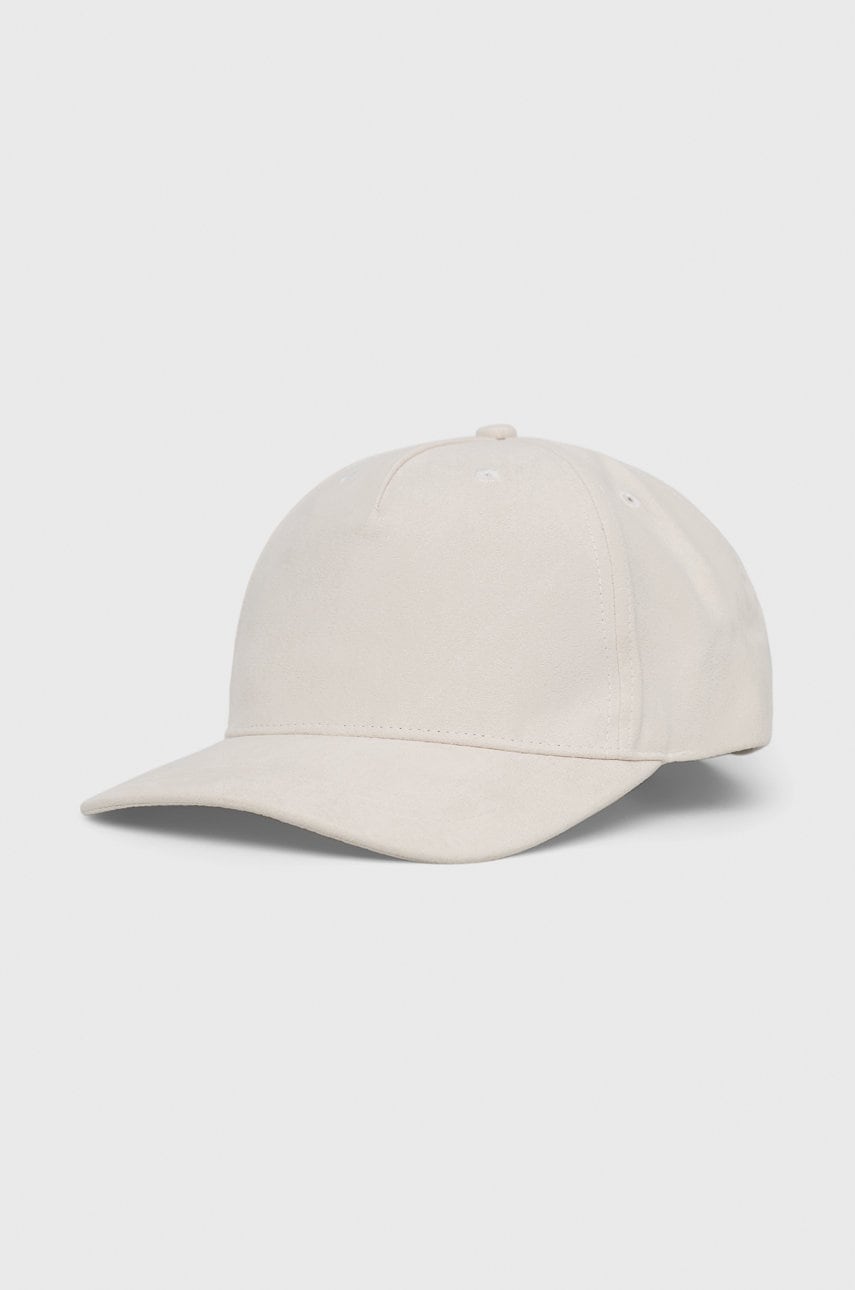 Jack & jones caciula culoarea bej, neted
