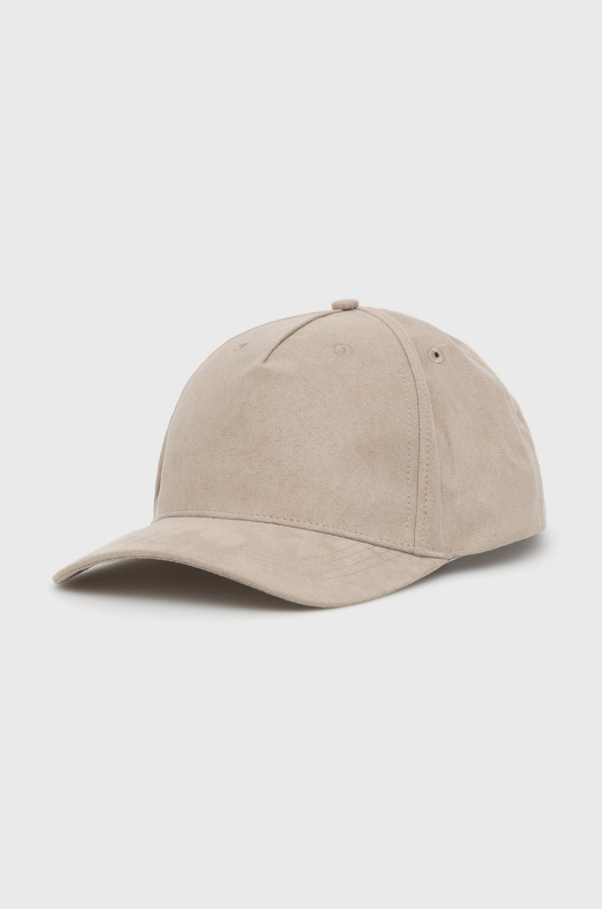 Jack & jones caciula culoarea gri, neted