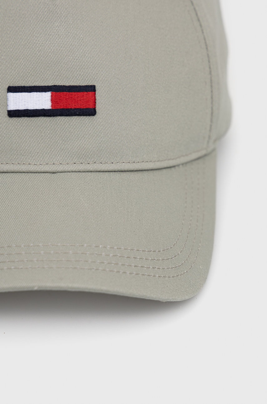 

Кепка Tommy Jeans колір сірий з аплікацією