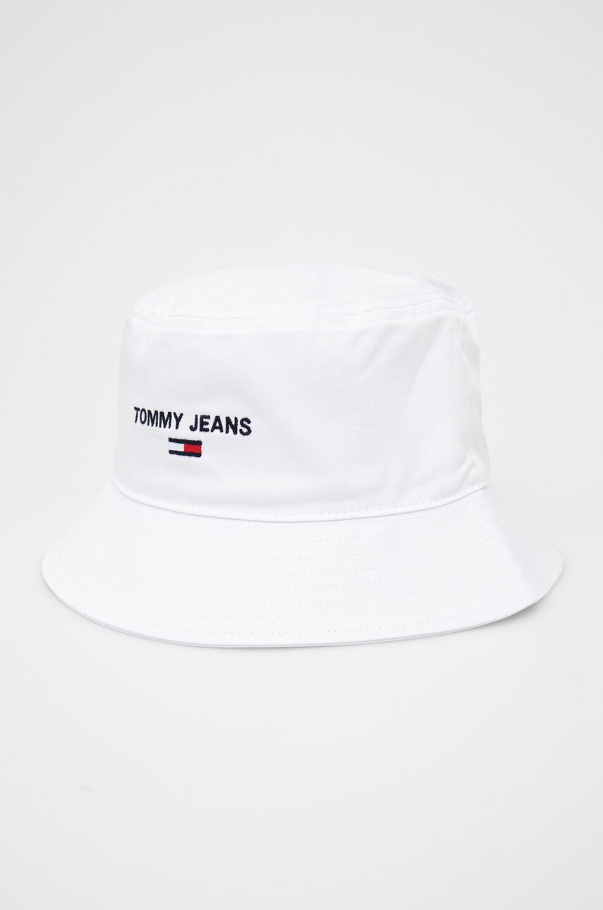

Памучна капела Tommy Jeans в бяло от памук, Бял