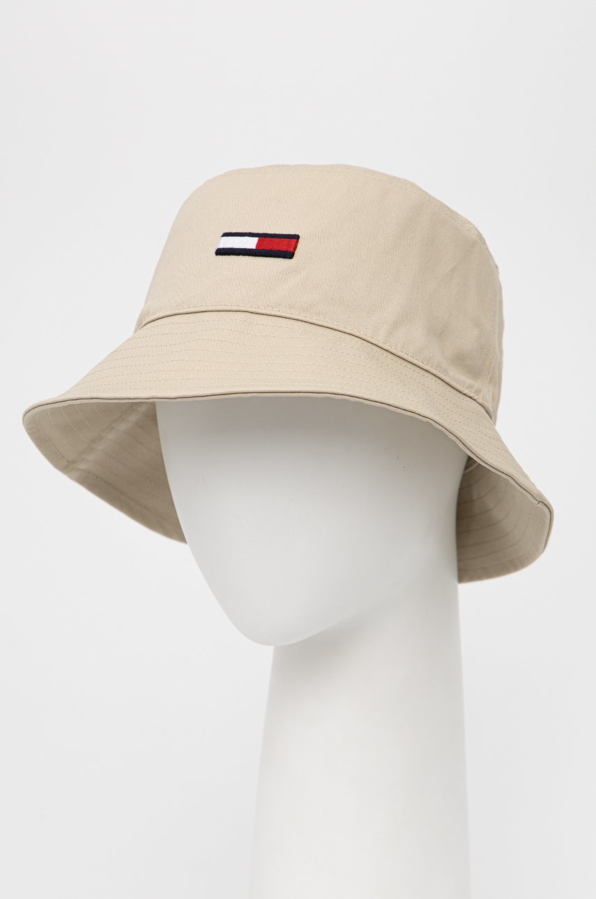 

Бавовняний капелюх Tommy Jeans колір бежевий з бавовни
