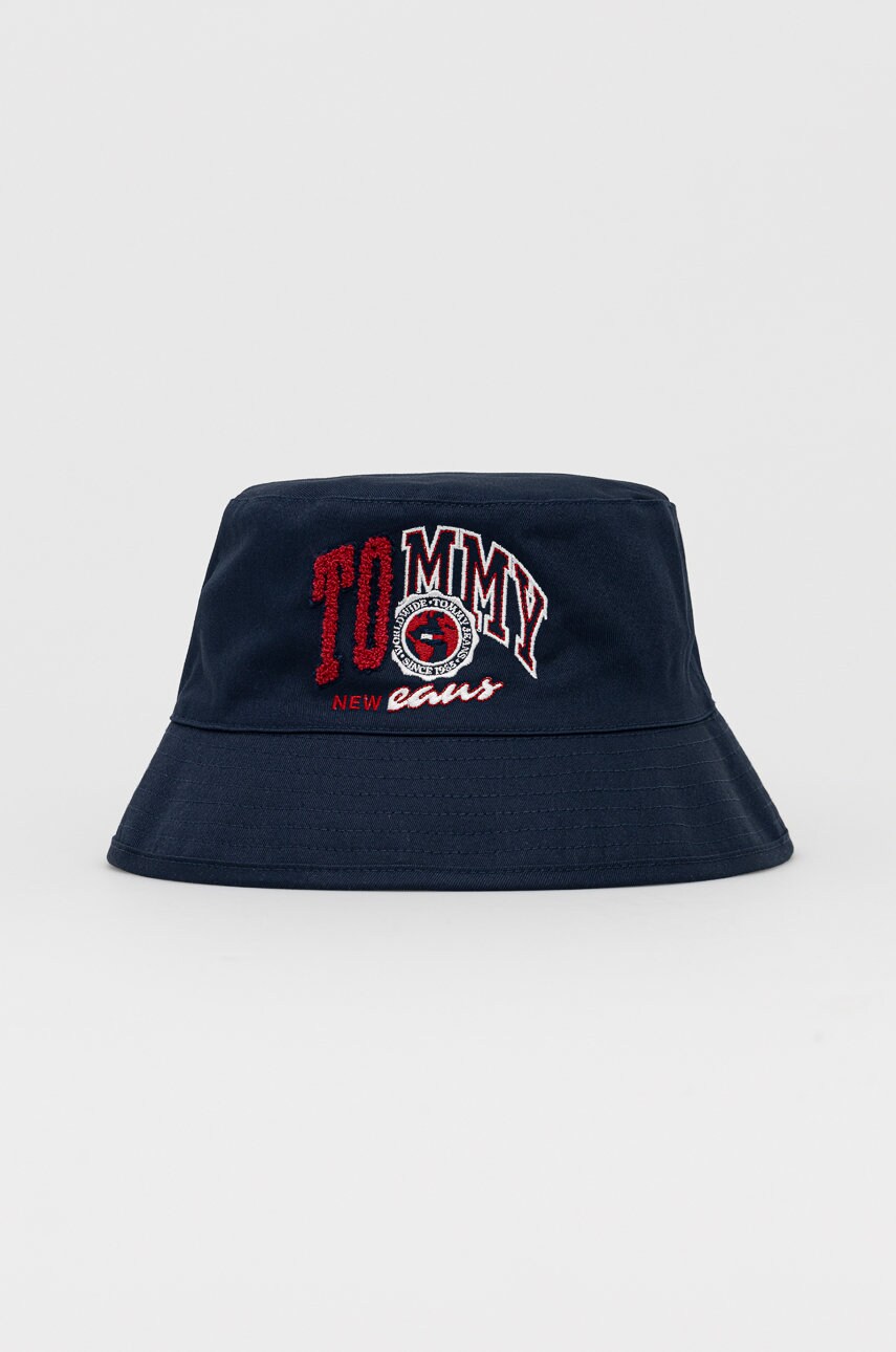 

Памучна капела с две лица Tommy Jeans в тъмносиньо от памук, Тъмносин