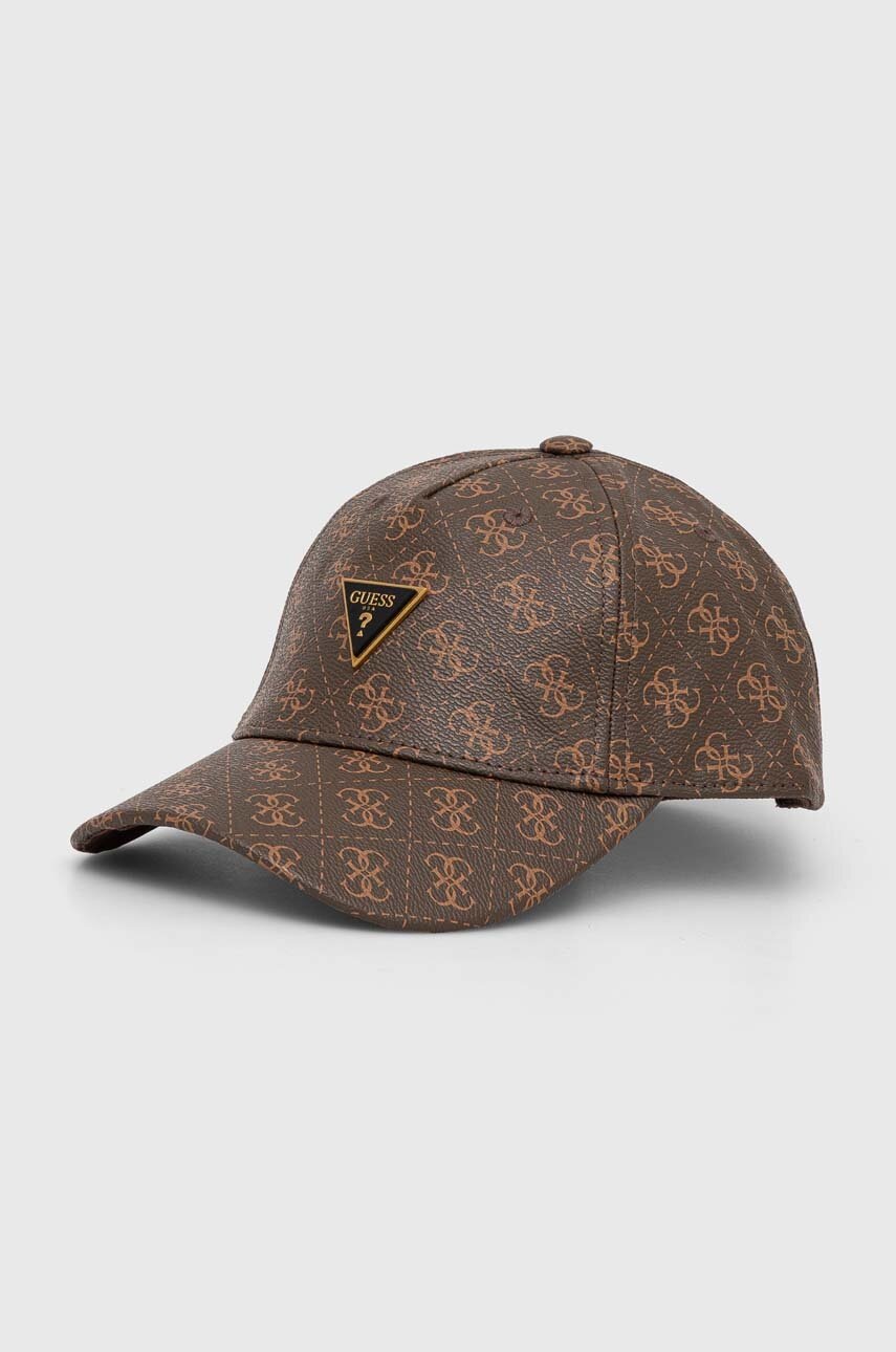 

Шапка Guess цвет коричневый узор