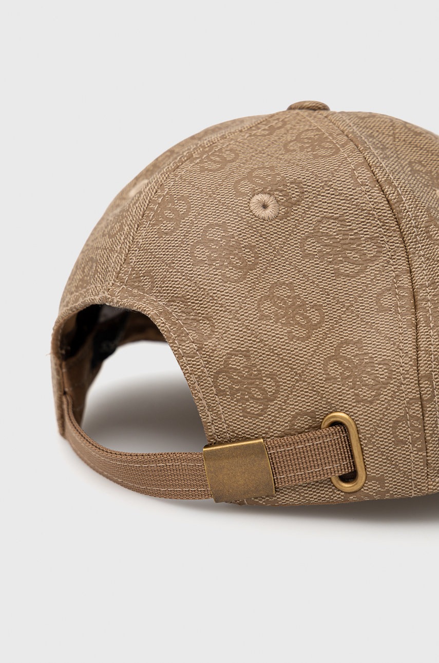 

Кепка Guess колір бежевий візерунок