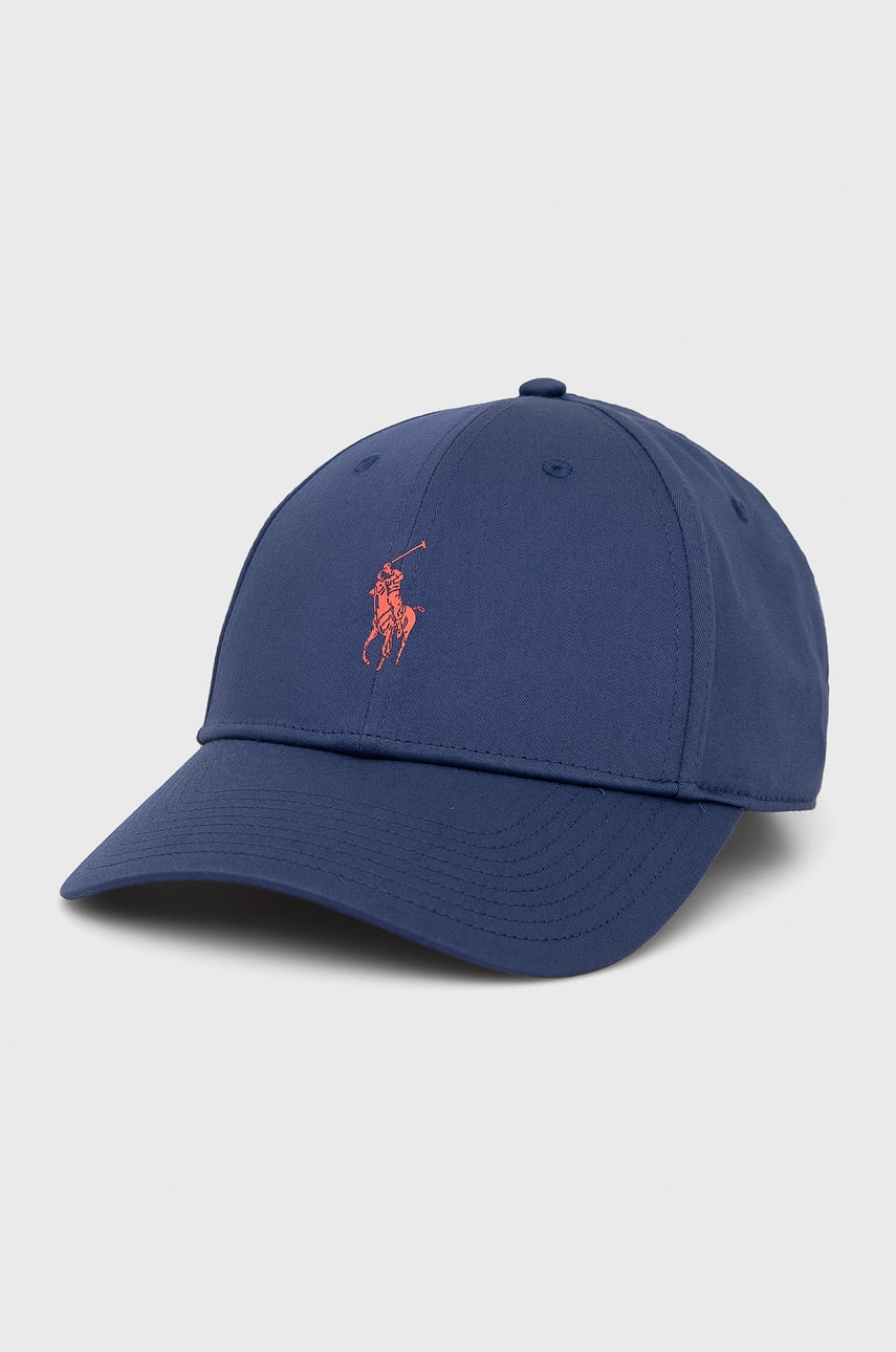 

Шапка Polo Ralph Lauren в тъмносиньо с изчистен дизайн, Тъмносин