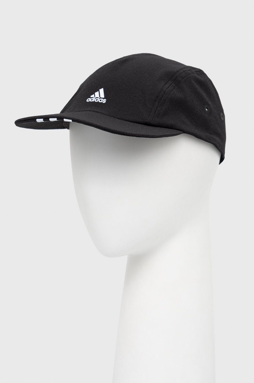Čepice adidas HA5547 černá barva, s potiskem - černá -  Hlavní materiál: 14% Elastan