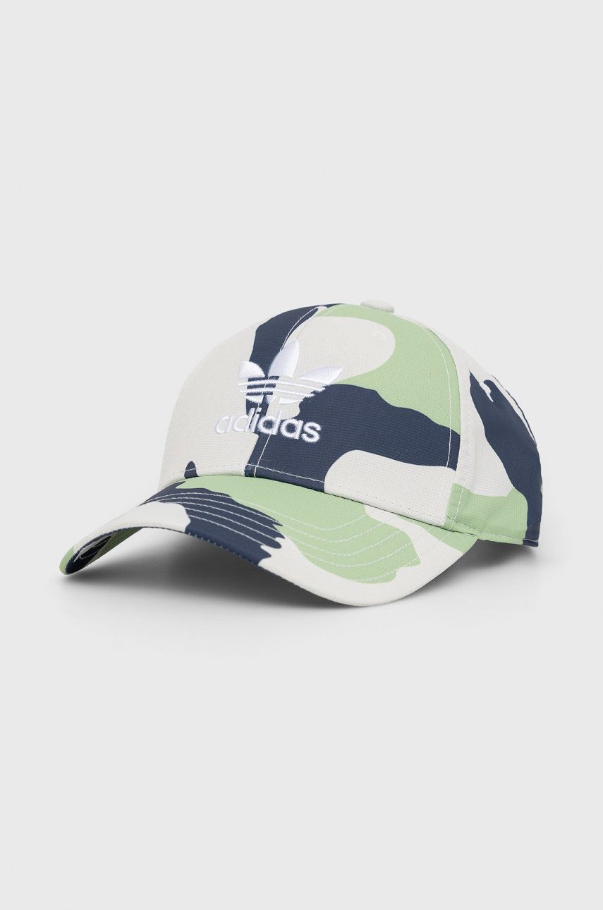 Adidas Originals czapka kolor zielony wzorzysta