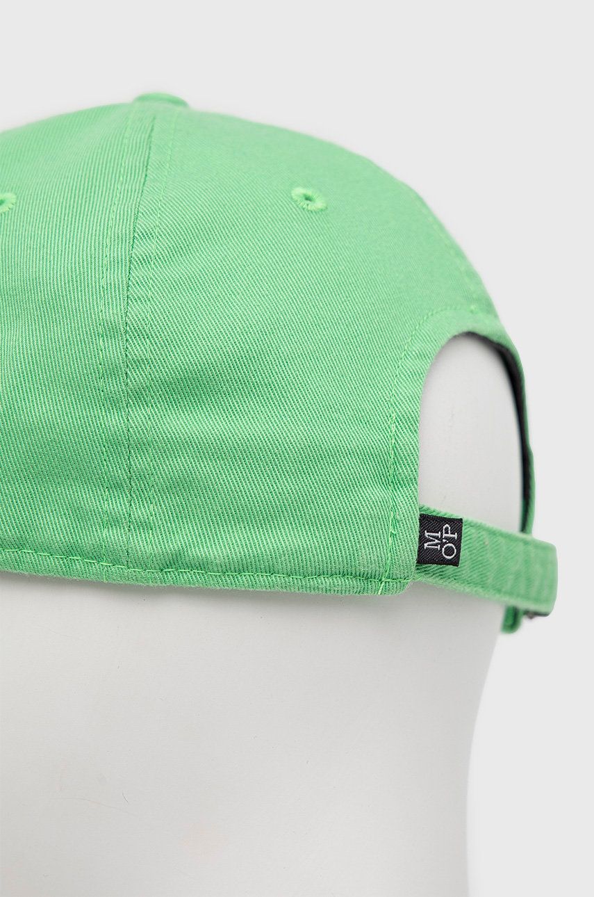 Marc O'Polo czapka kolor zielony z aplikacją