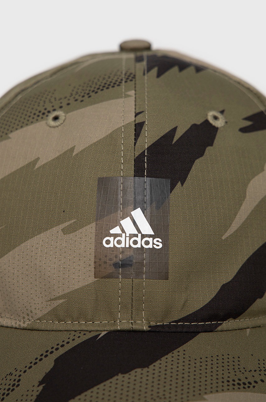 

Кепка adidas цвет зелёный узор