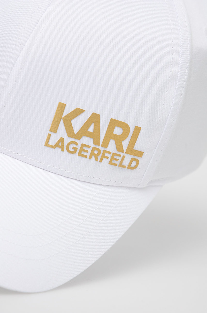 

Кепка Karl Lagerfeld цвет белый с аппликацией