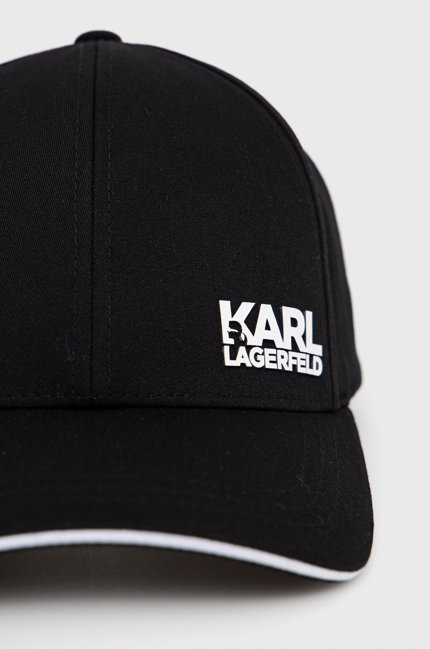 

Кепка Karl Lagerfeld колір чорний з принтом