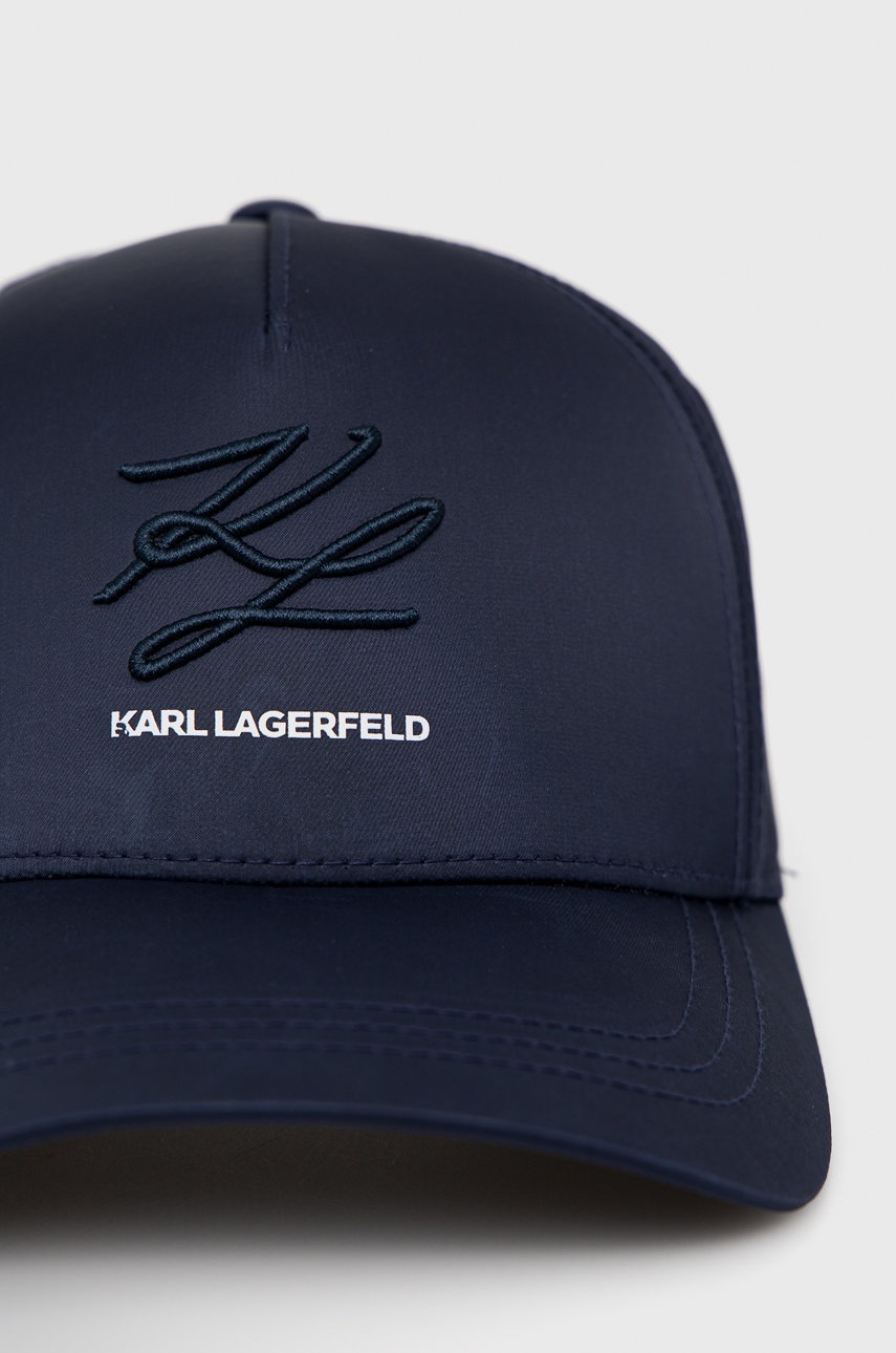 

Кепка Karl Lagerfeld колір синій з аплікацією