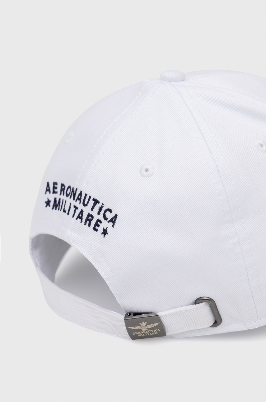 

Бавовняна кепка Aeronautica Militare колір білий з аплікацією