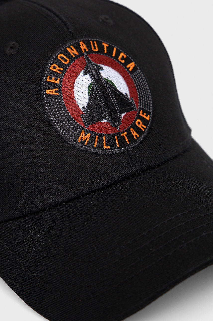 

Кепка Aeronautica Militare колір чорний однотонна