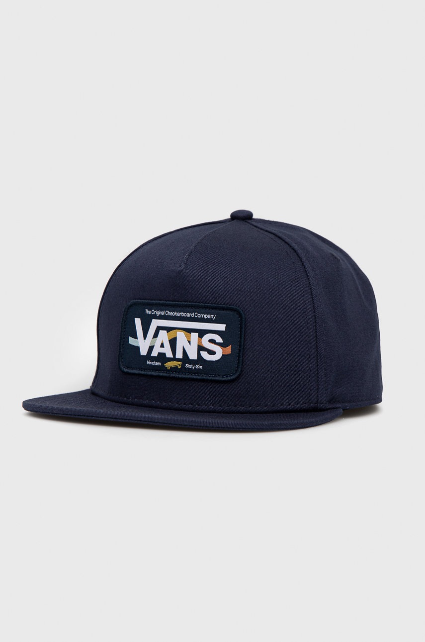 

Шапка Vans в тъмносиньо с апликация, Тъмносин