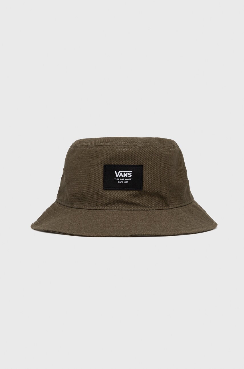 

Бавовняний капелюх Vans колір зелений з бавовни