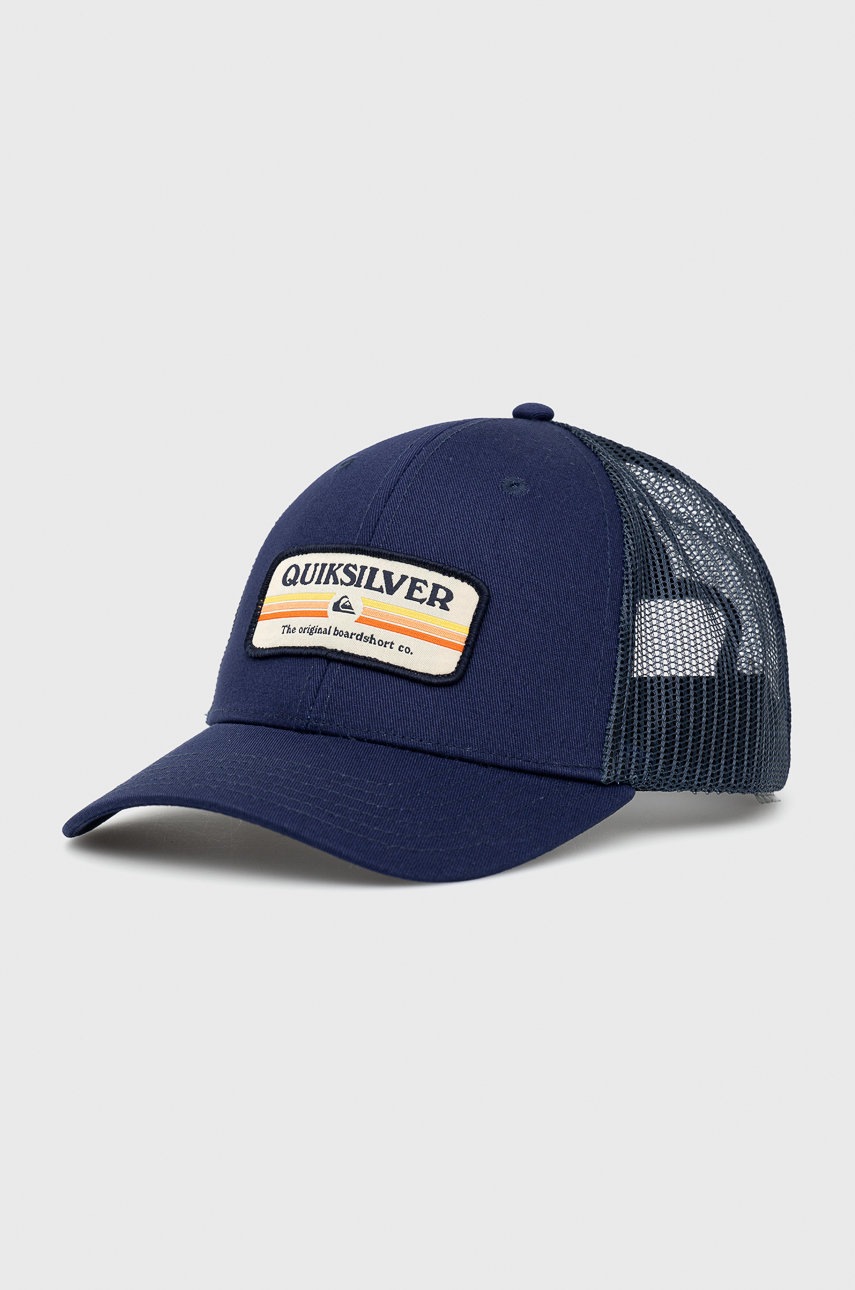 

Шапка Quiksilver в тъмносиньо с апликация, Тъмносин