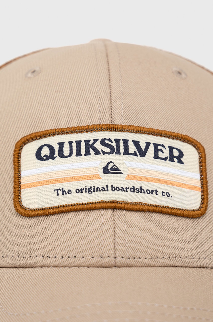 

Кепка Quiksilver колір бежевий з аплікацією