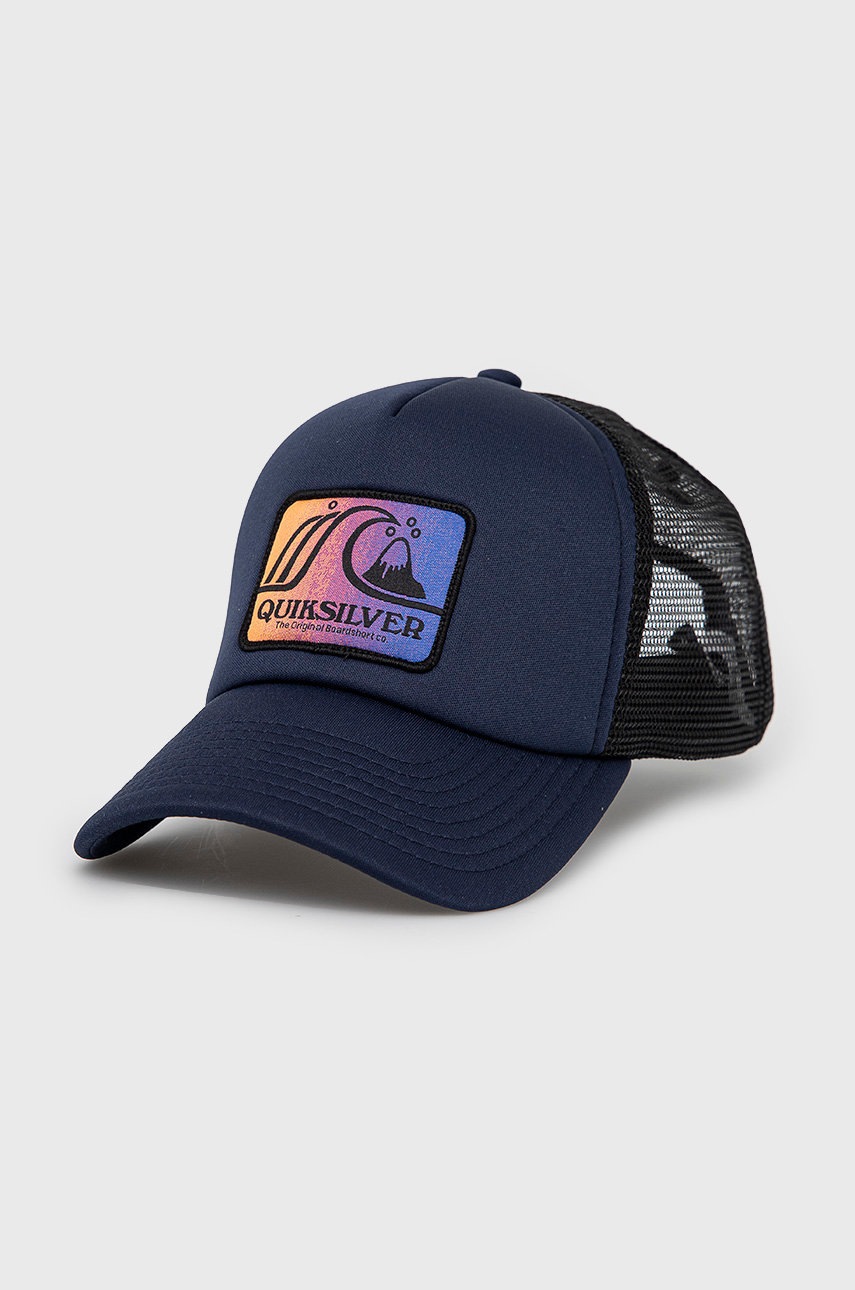 

Шапка Quiksilver в тъмносиньо с апликация, Тъмносин