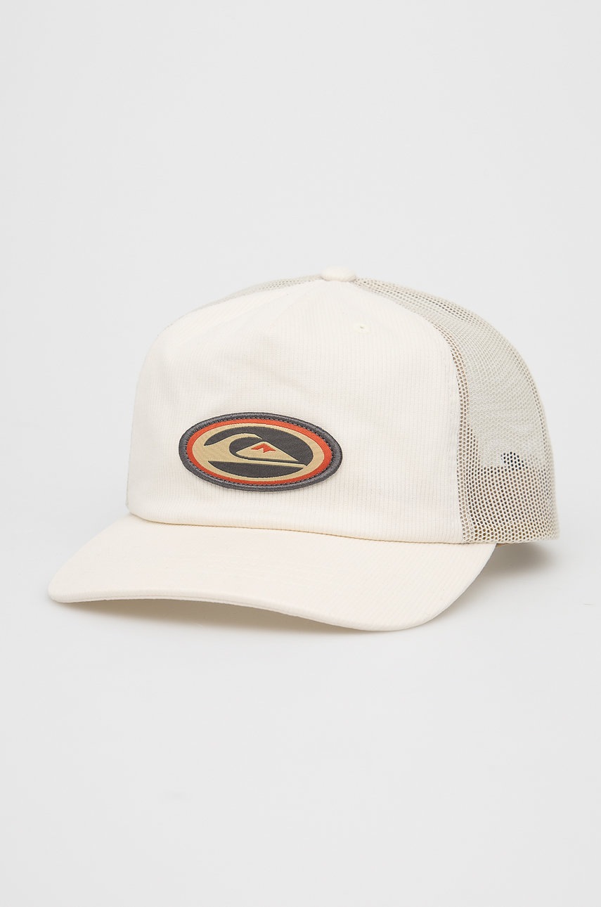 

Шапка Quiksilver в бежово с апликация, Бежов