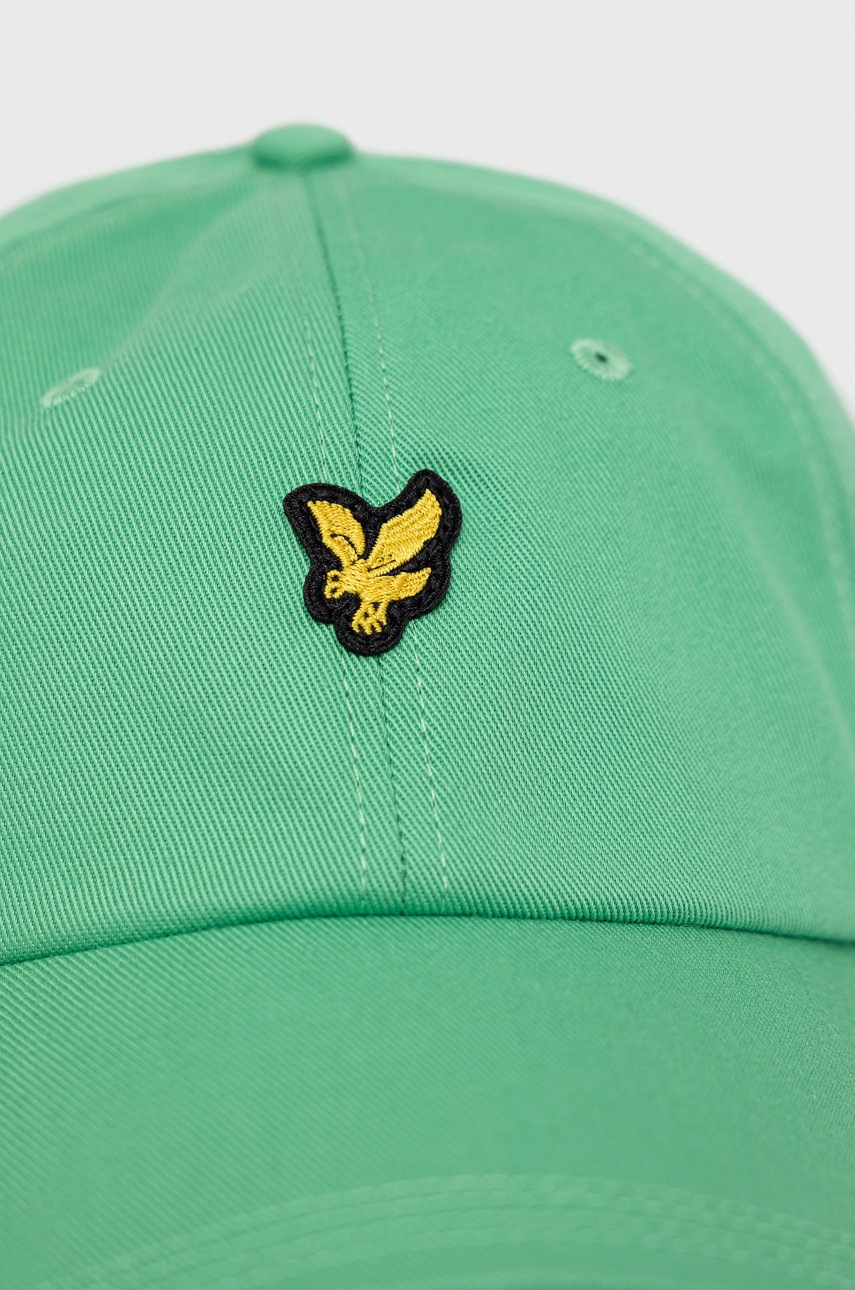 

Хлопковая кепка Lyle & Scott цвет зелёный однотонная