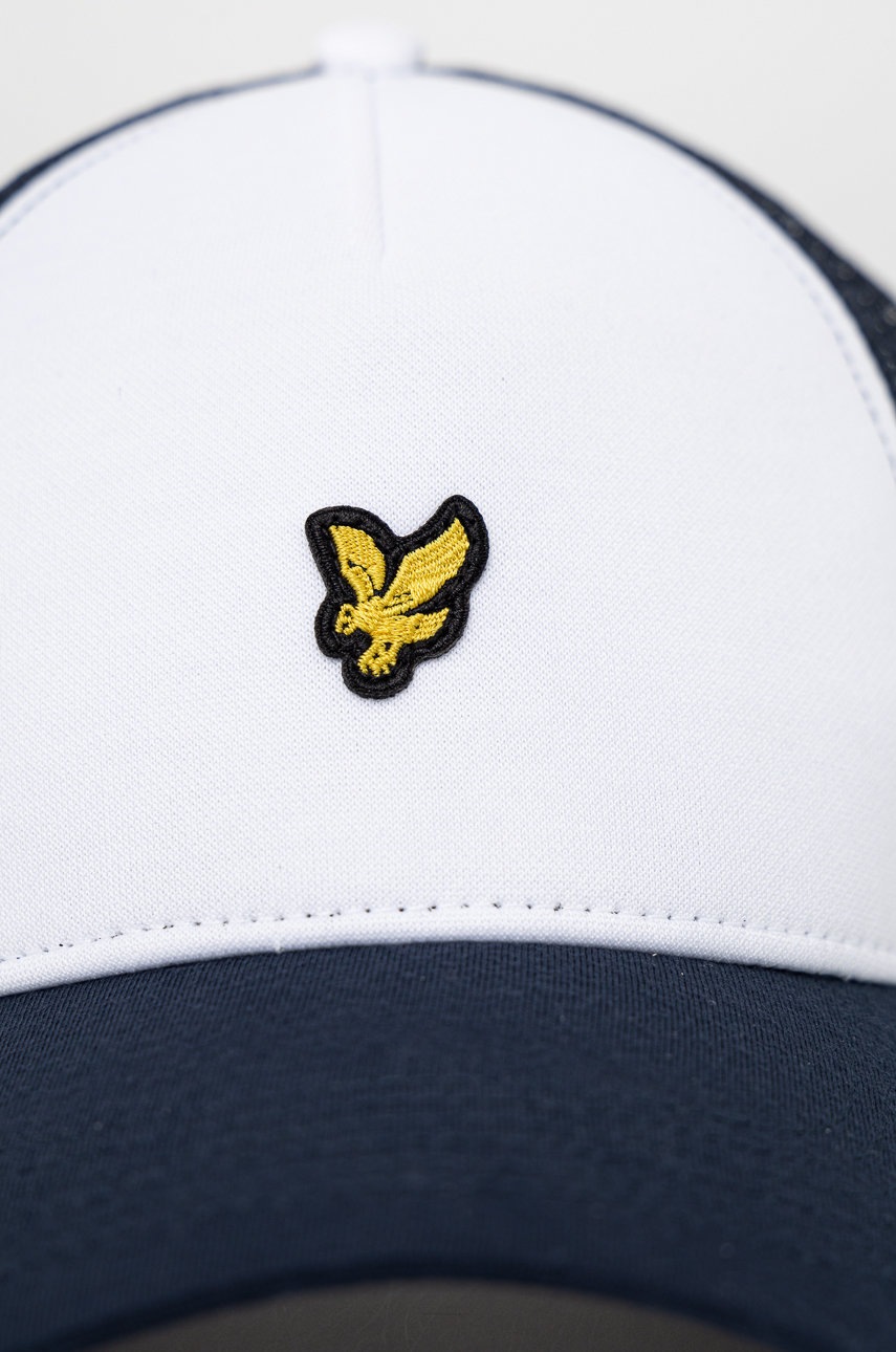 

Шапка Lyle & Scott колір синій однотонна