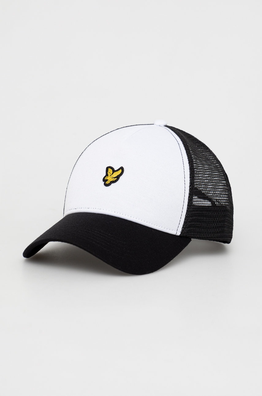 

Шапка Lyle & Scott в черно с десен, Черен