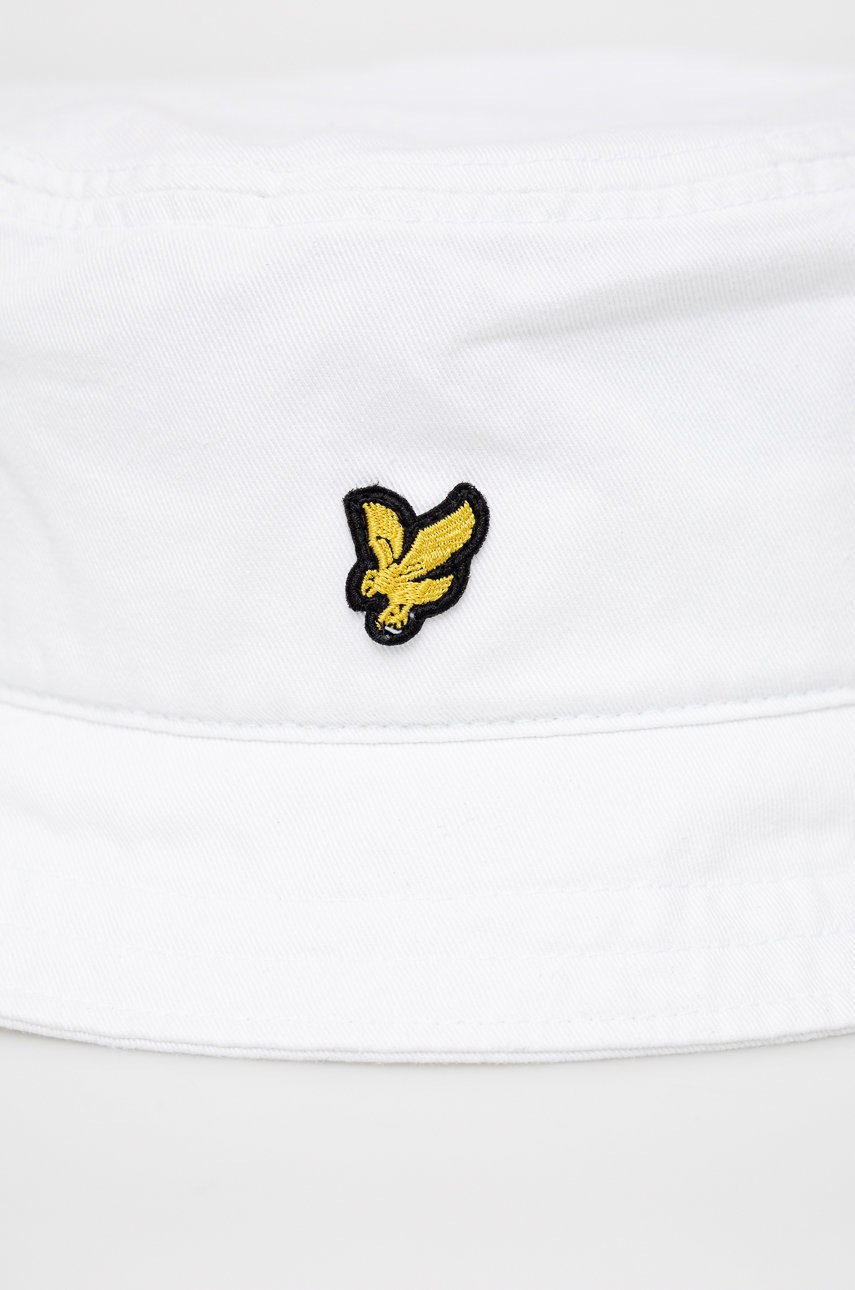 

Шляпа из хлопка Lyle & Scott цвет белый хлопковый
