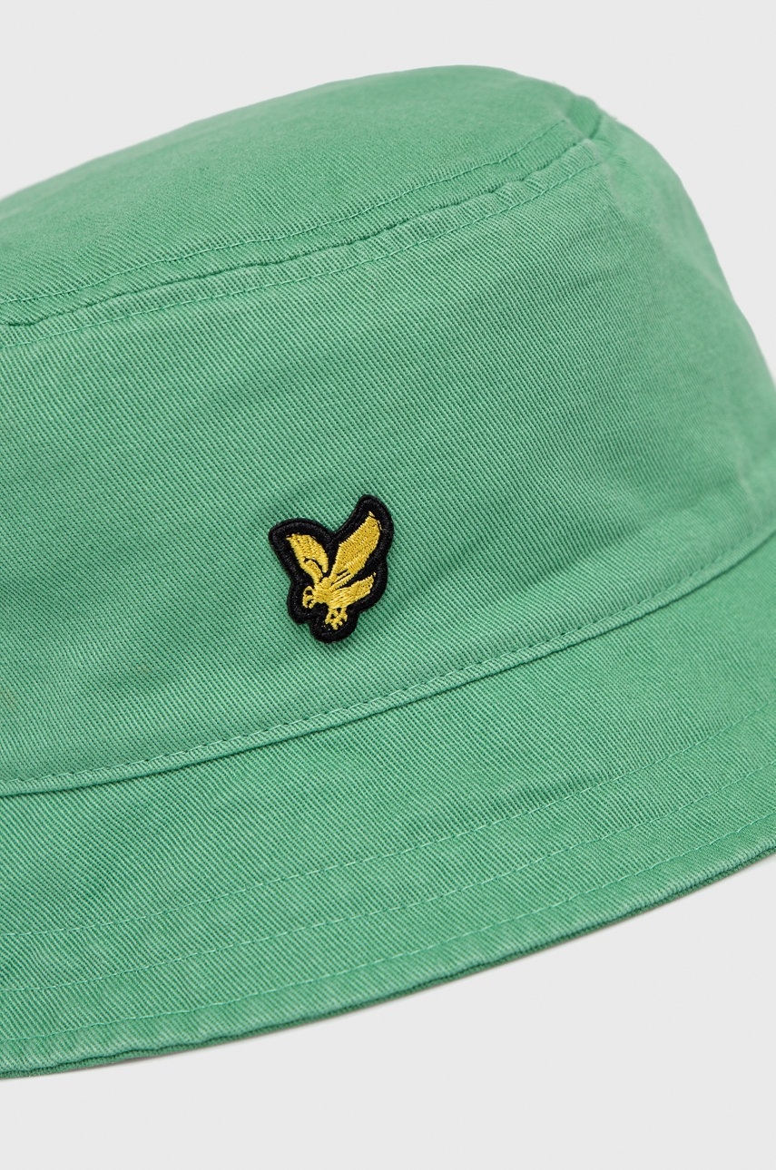 

Бавовняний капелюх Lyle & Scott колір зелений з бавовни