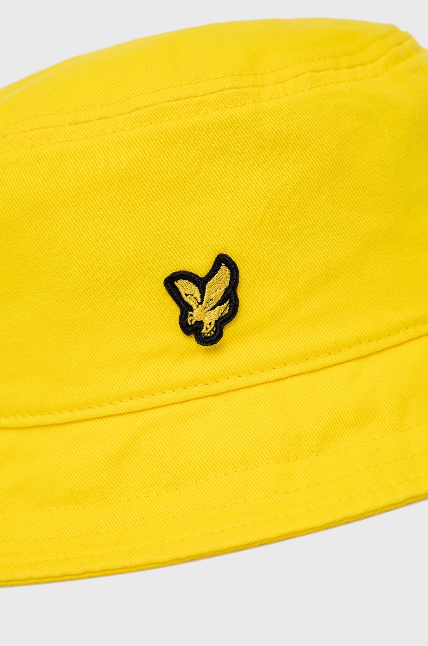 

Бавовняний капелюх Lyle & Scott колір жовтий з бавовни