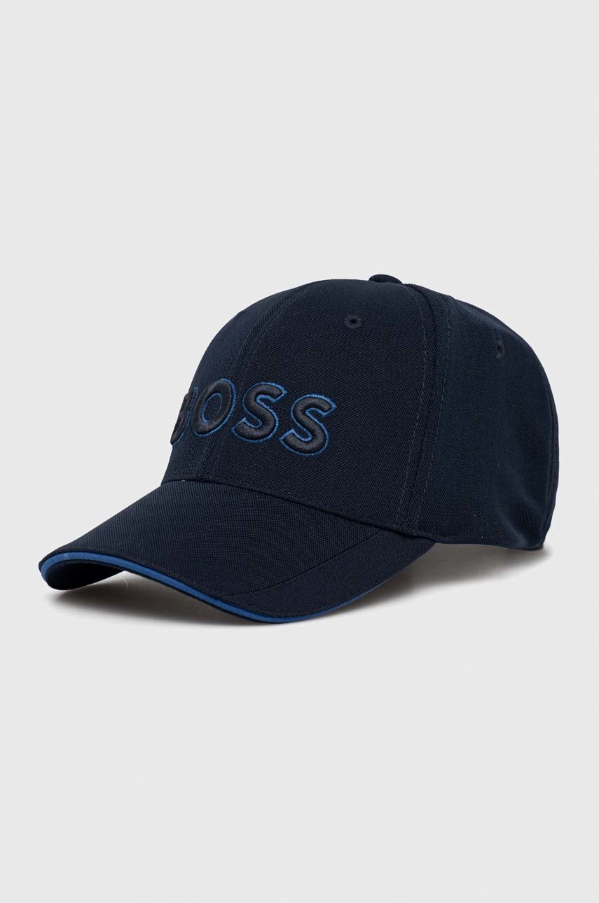 

Шапка Boss Boss Athleisure в тъмносиньо с апликация, Тъмносин