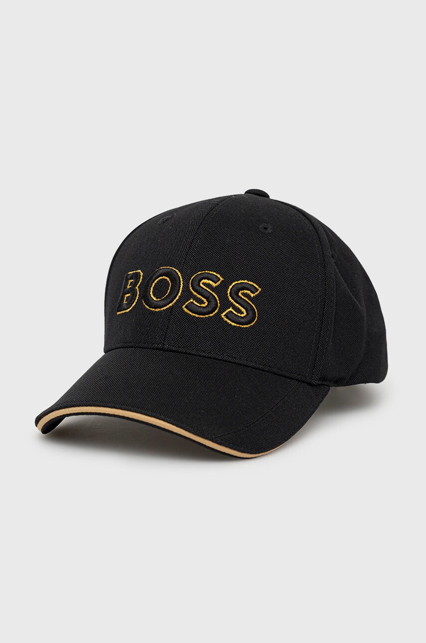 

Кепка BOSS Boss Athleisure колір чорний з аплікацією