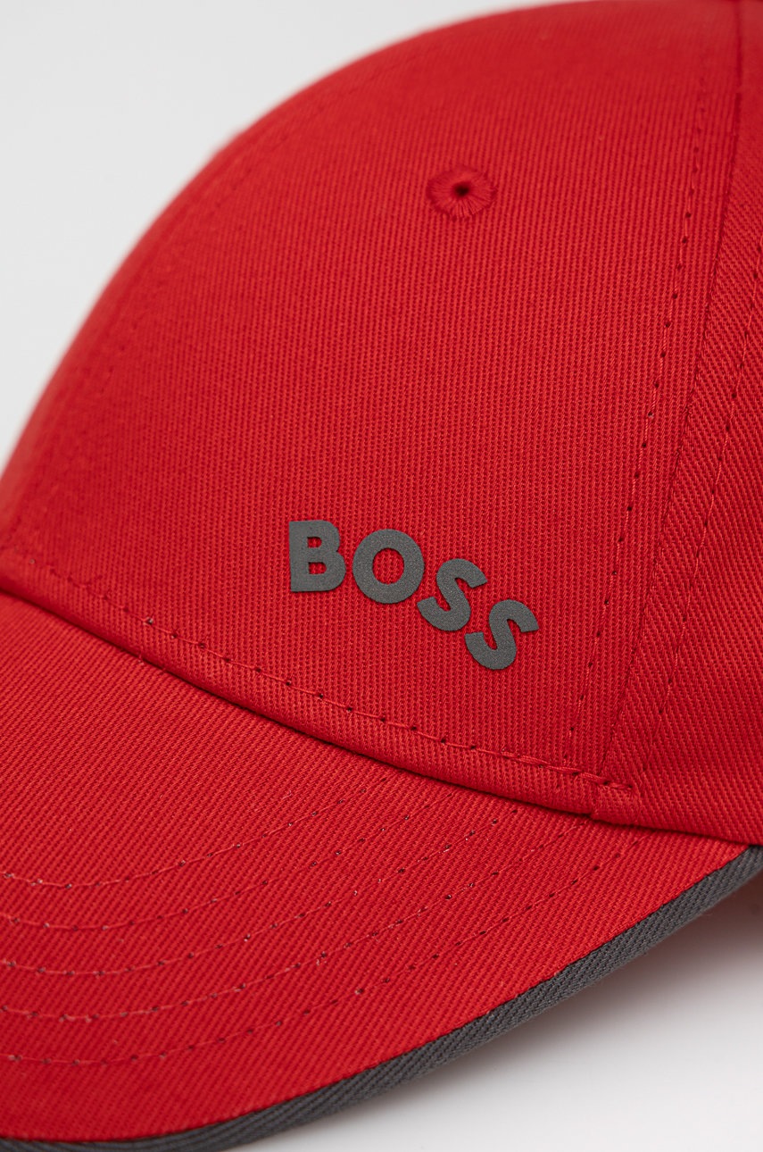 

Кепка Boss Boss Athleisure колір червоний однотонна