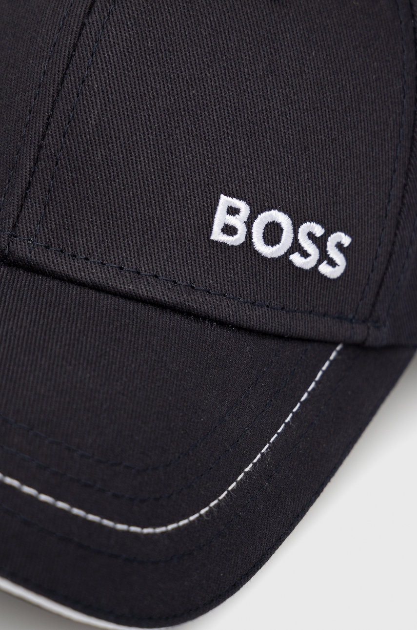 

Хлопковая кепка BOSS Boss Athleisure цвет синий с аппликацией
