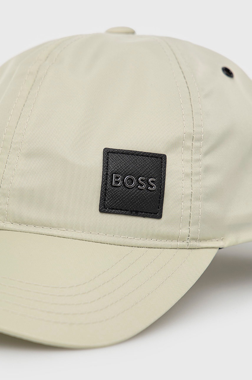 

Кепка BOSS колір бежевий однотонна