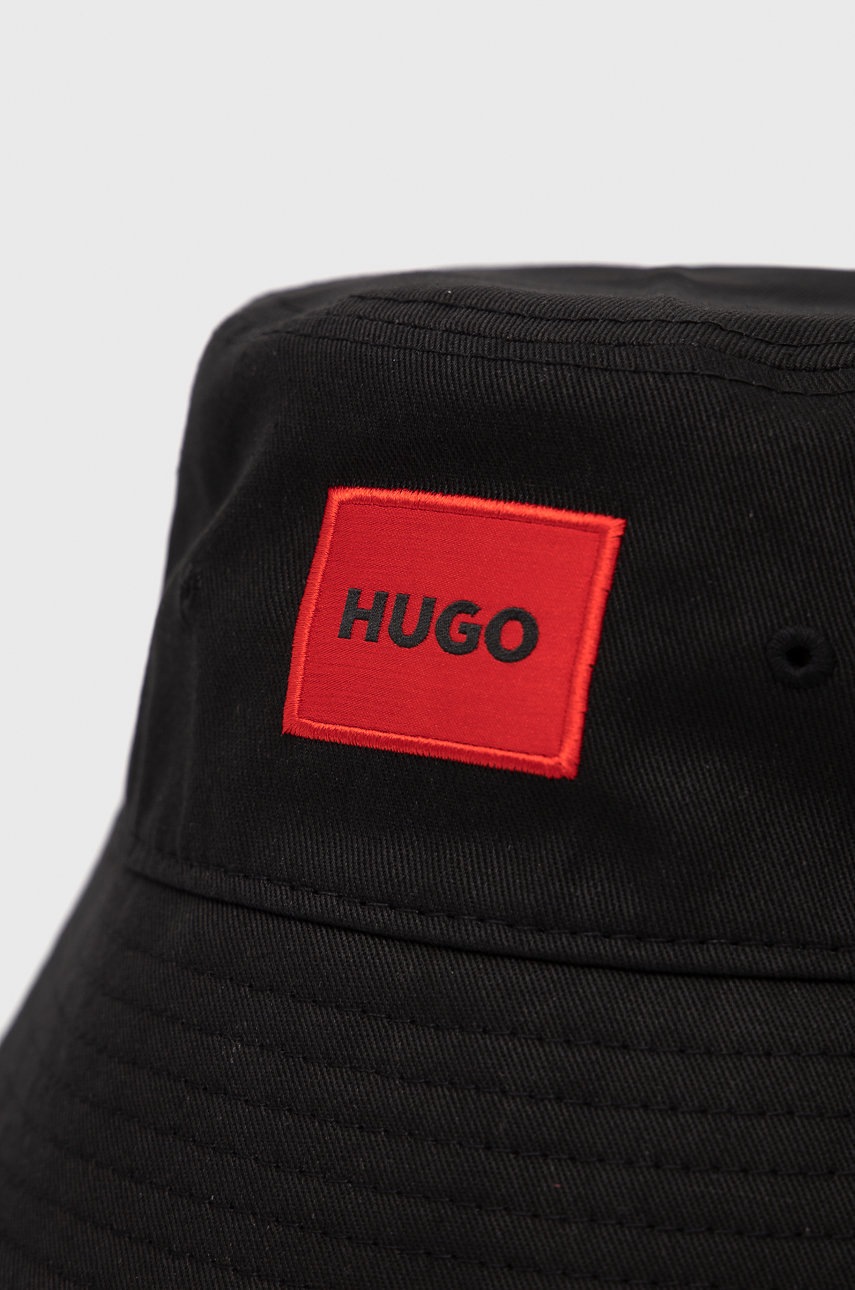 

Шляпа из хлопка HUGO цвет чёрный хлопковый
