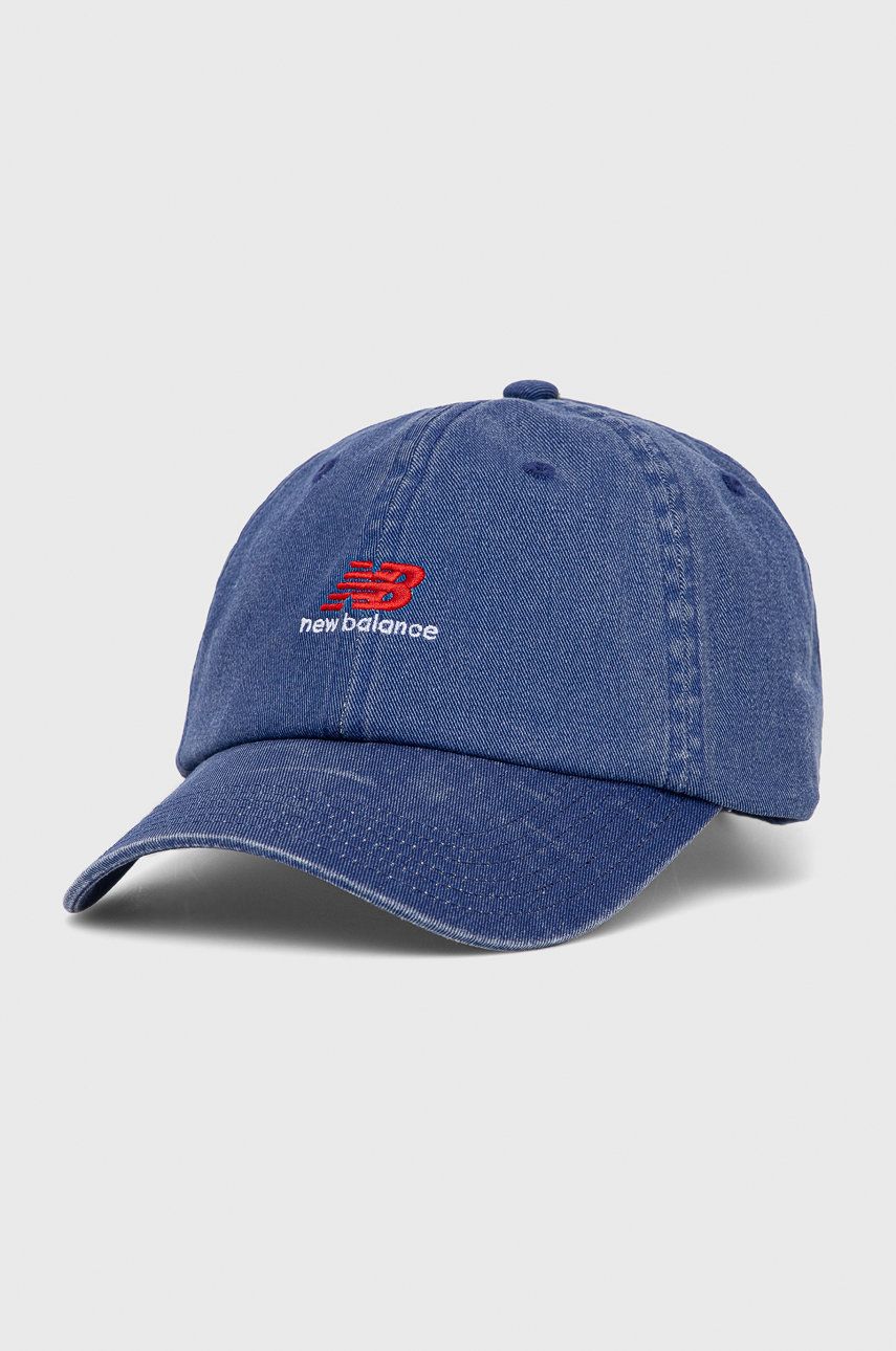 New Balance șapcă din bumbac LAH01003VBE cu imprimeu